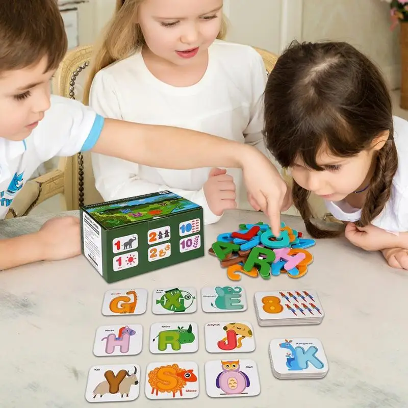 Sight Word Games Animal Pattern Board Matching Puzzle, Pré-escolar Conjunto Educacional, Brinquedos Sensoriais para Desenvolvimento de Habilidades, Viagem Brinquedos