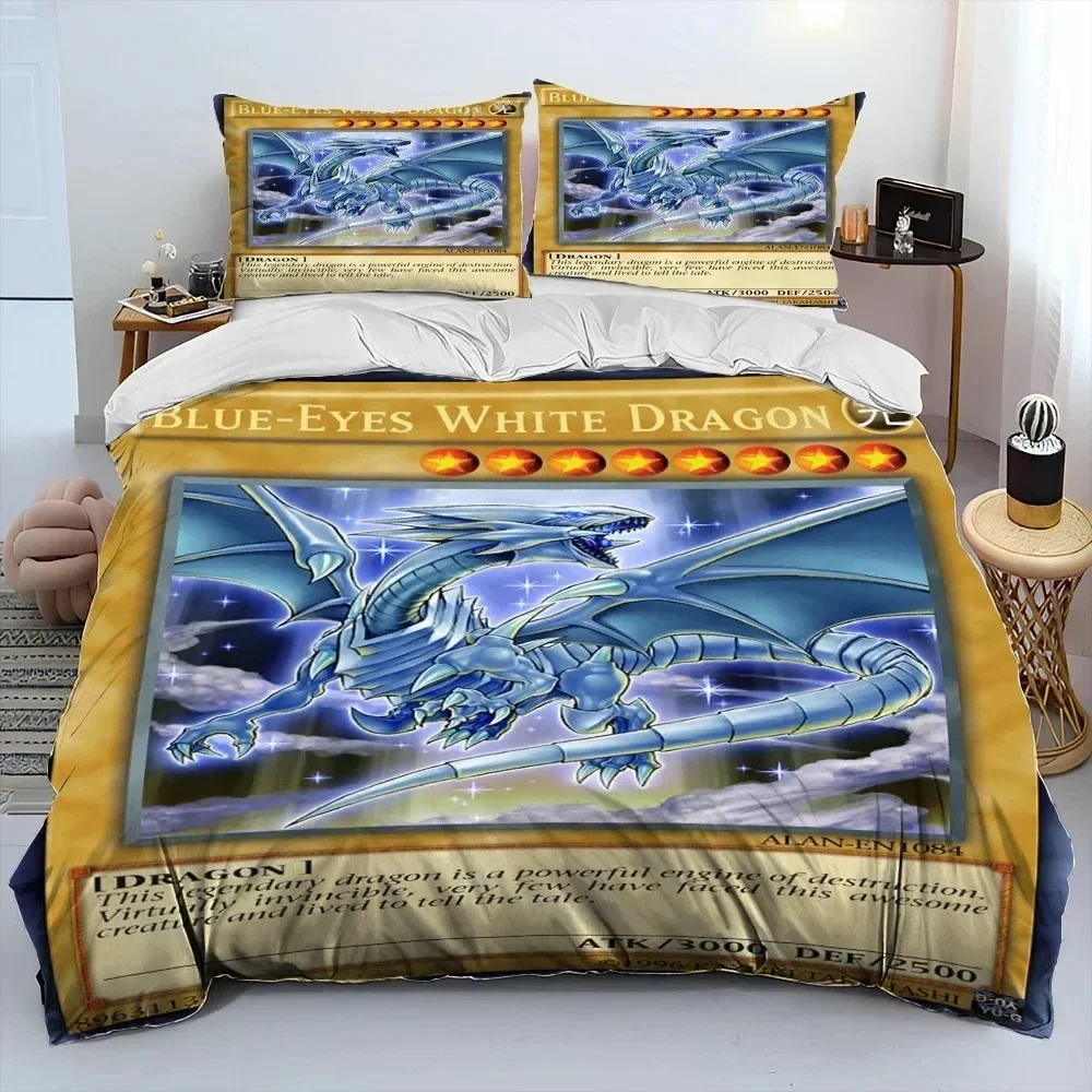 3D Print Yu-Gi-Oh MONSTER CARD Anime Bedding Set Duvet Cover Bed Set Quilt Cover Pillowcase Comforter king Queen Size Boys Adult