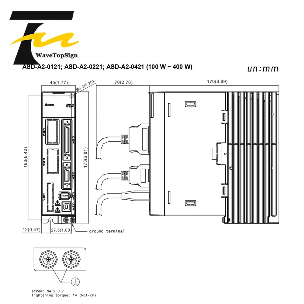 wavetopsign Servo Motor Kits 400W 220V ASD-A2-0421-L ASD-A2-0421-U ASD-A2-0421-E ASD-A2-0421-F ASD-A2-0421-M