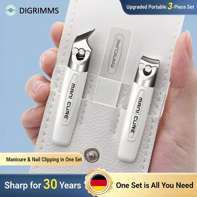 Hochwertiger Tragbarer Nagelknipser aus Kohlenstoffstahl und Edelstahl, Maniküre-Pediküre-Set, Nagelschneider mit Schutzvorrichtung