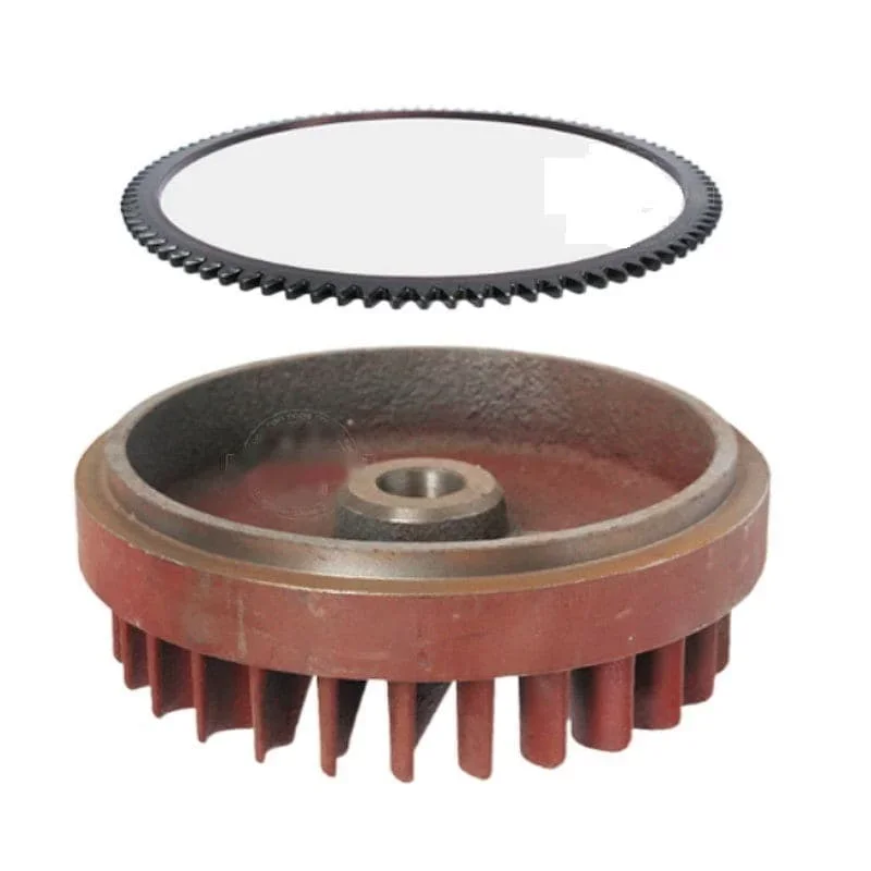 L100 DIESEL FLYWHEEL & GEAR FITS YANMAR 9HP 10HP 5KW ELECTRIC e-START KIT CW DIRE. FLY WHEEL ROTOR