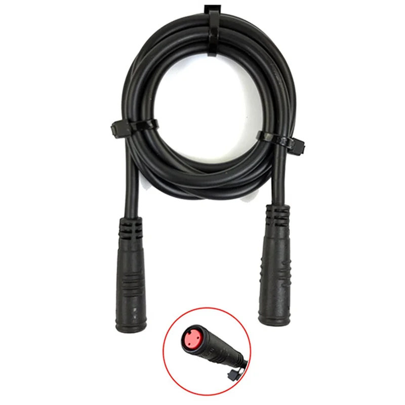 AD-Electric Bike Extension Cord Connector 2 Pin Female to Female Waterproof Cable Product Size: 80cm