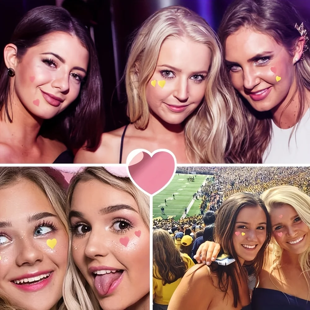 216 قطعة مزيج من نجوم القلب مكون من 6 ألوان، بشرة ناعمة، رقعة حب الشباب النظيفة للمناسبات المختلفة، غير معطرة وخالية من الكحول