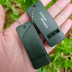 2Pcs Multifrequency Survival Whistle First Aid Outdoor Emergency Whistling Signal Rescue Camping Hiking Outdoor Referee Supplies