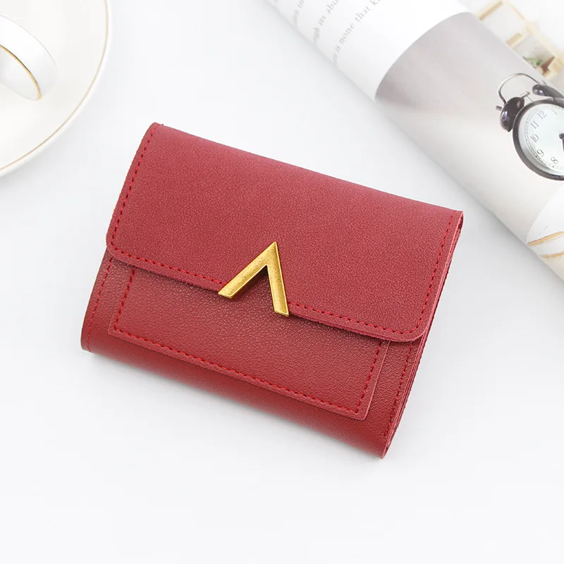 New Simple Short Women Wallets High Quality Card Holder Large Capacity Female Coin Purses  Small Card Bag Wallet For Girls image 6
