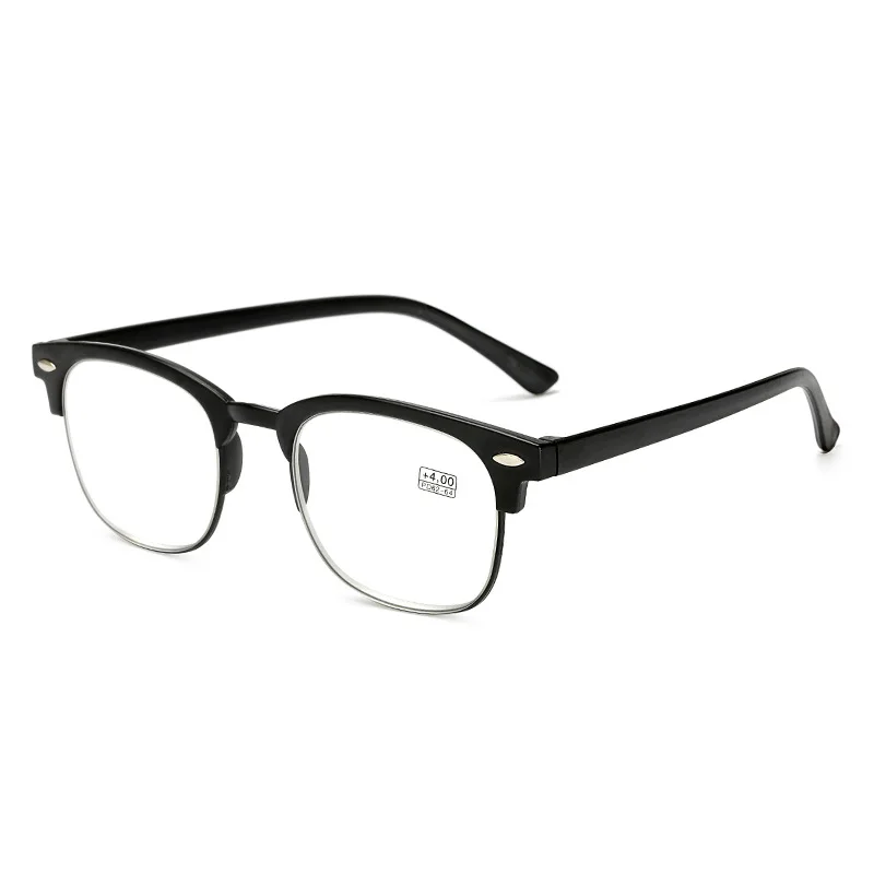 Gafas de lectura TR90, gafas de lectura ultraligeras antifatiga, montura de gafas portátiles para hombres, grados Retro + 1,0 a + 4,0