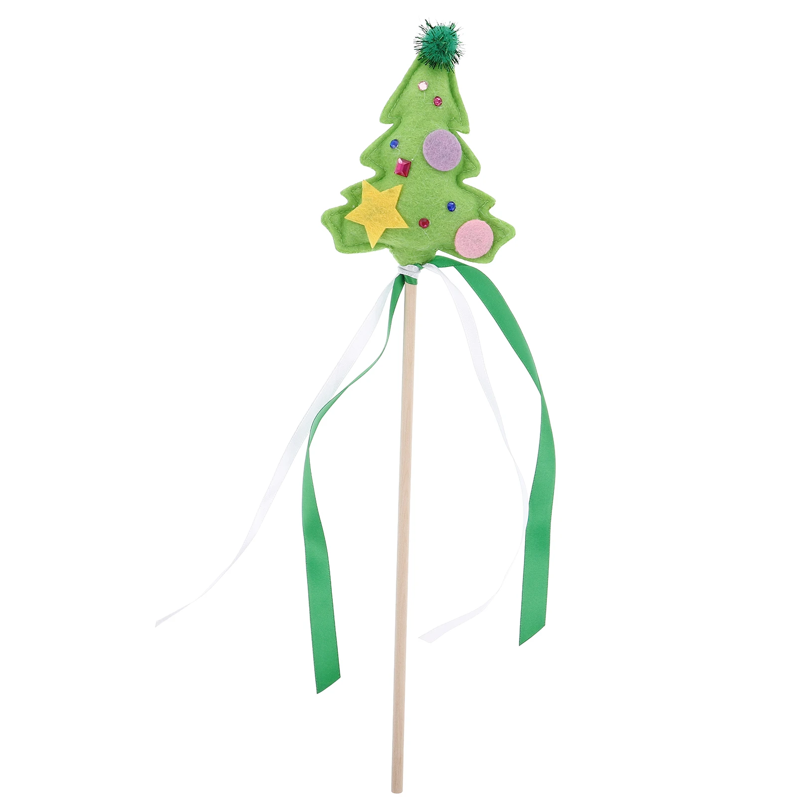 

Christmas Tree Fairy Wand Xmas Tree Shape Handheld Dress-Up Wand Party Prop Stage Performance Accessory Festive Decoration