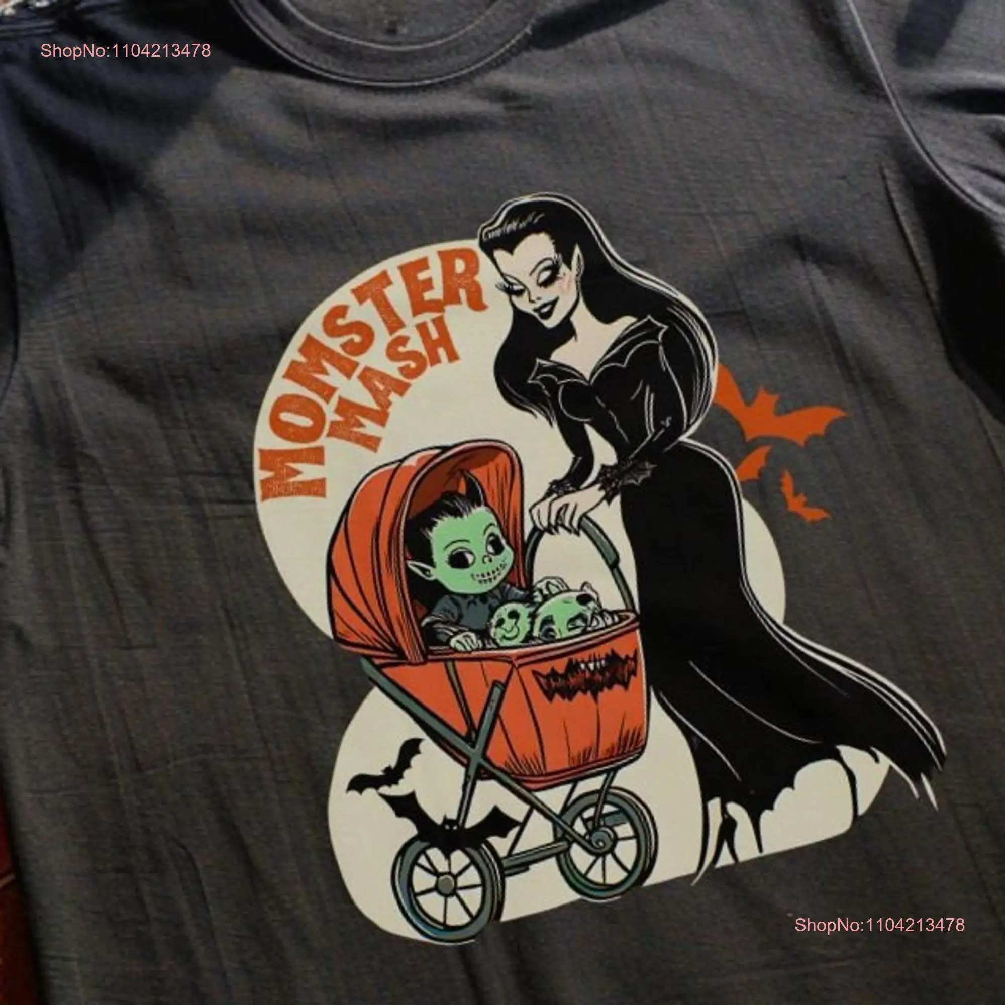 Momster Mash T Shirt Halloween Mom s Fall Funny Pumpkin Spooky long or short sleeves