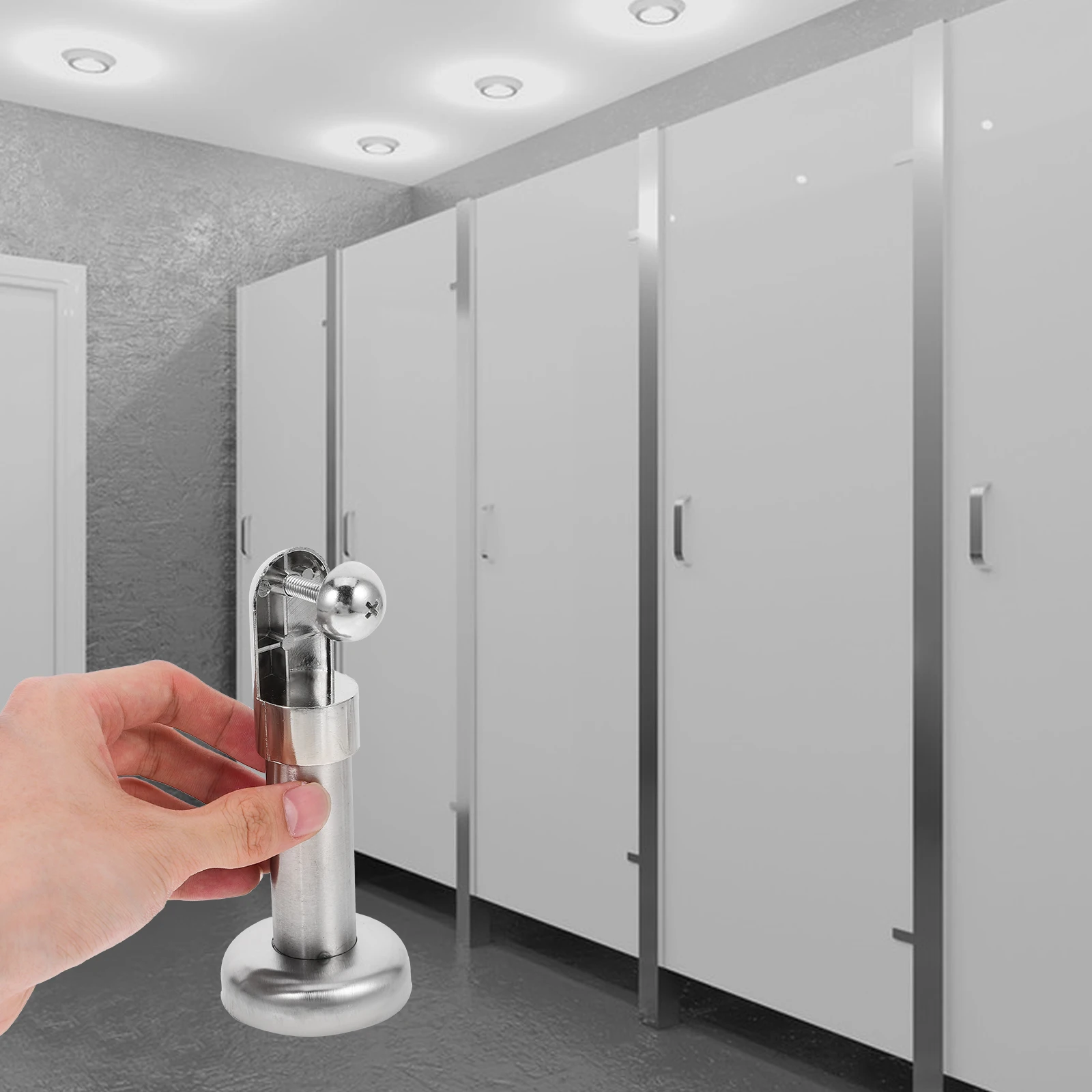 

4pcs Stainless Steel Bracket Hardware Accessories for Bathroom Toilet Partition with 6cm Support Foot Durable Design