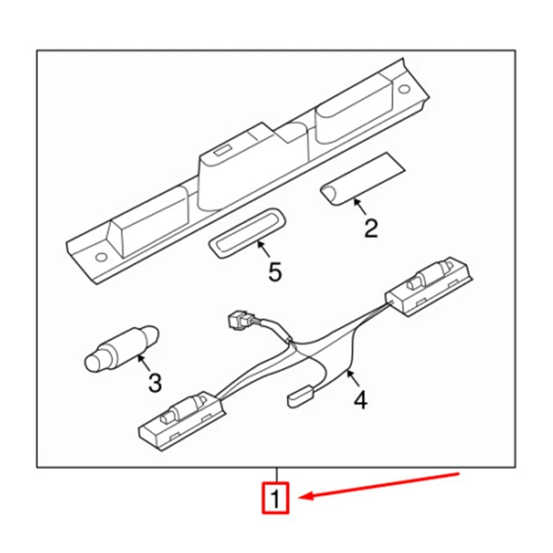 Car Rear Licen Plate LED Light Tailgate Switch Plate 51138265649 For Land Rover Range Rover L322 2002-2012 CXB000123LPO