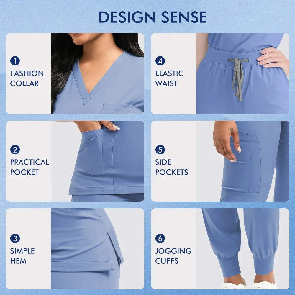 古典的な新しいナーススクラブセット男性ナースアクセサリー医療制服外科歯科臨床トップパンツラボ作業服服