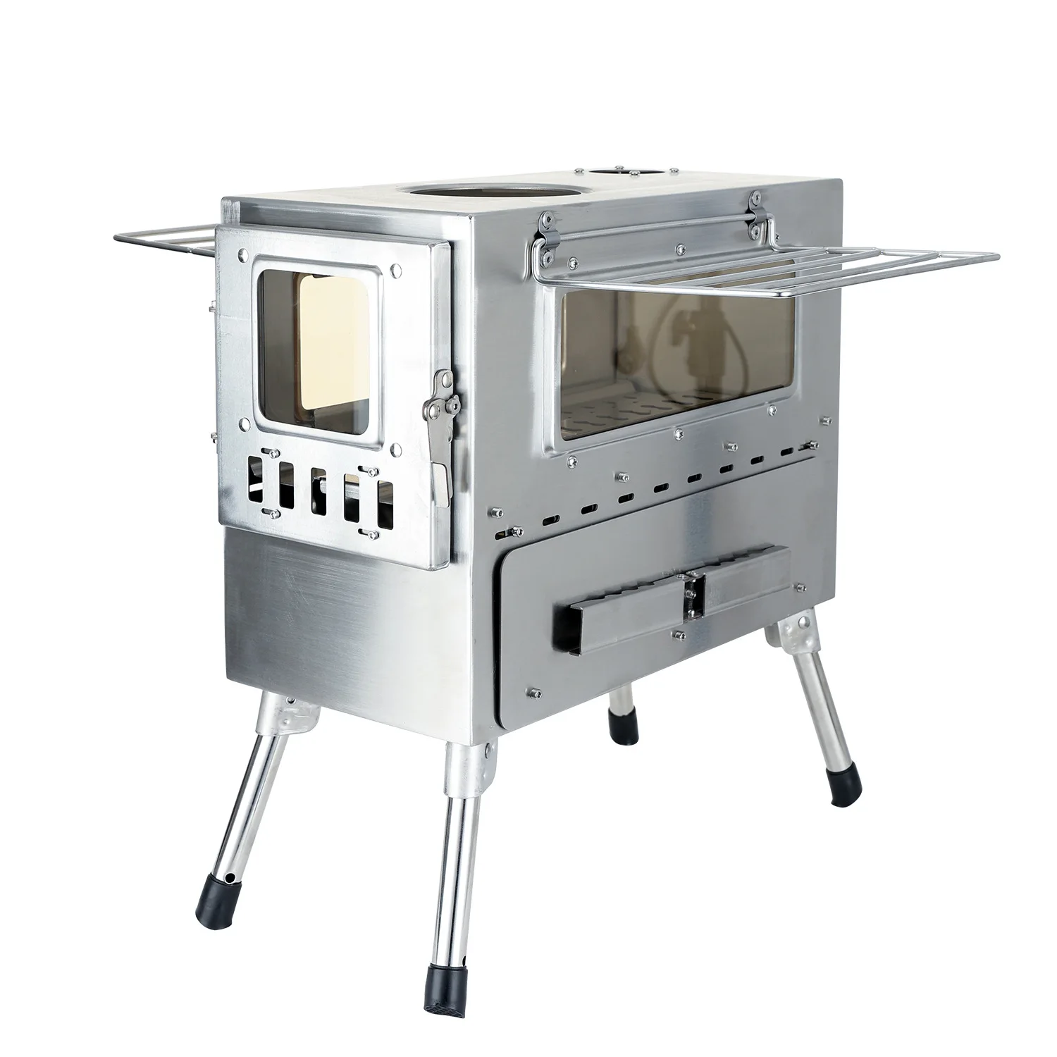 Oven wood stove, stainless steel multi-purpose oven for camping