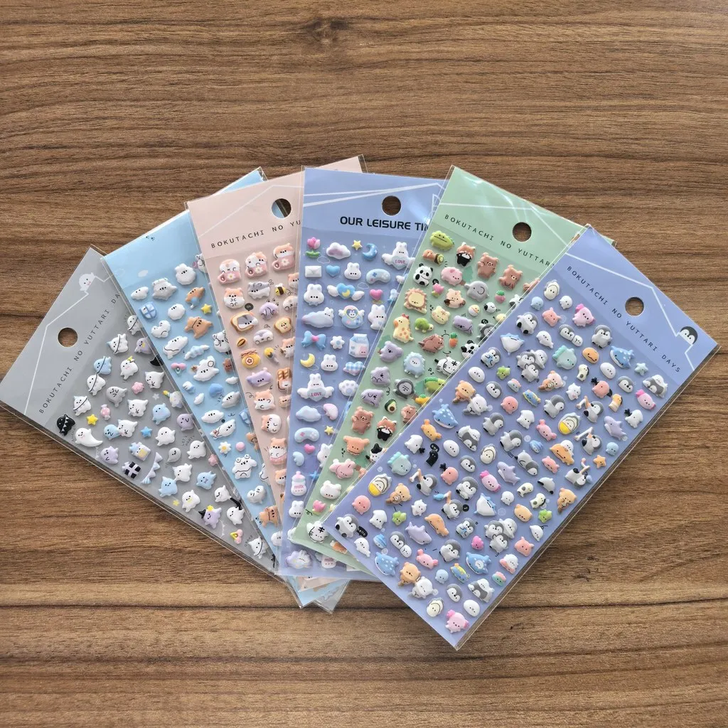 �y�Z�[�����z3D ���{�̖��擮���X�e���I�X�e�b�J�[ (6 ��) �q���p��V�f�J�[�� DIY �N���t�g�����p BulingBulingStickers �X�g�A