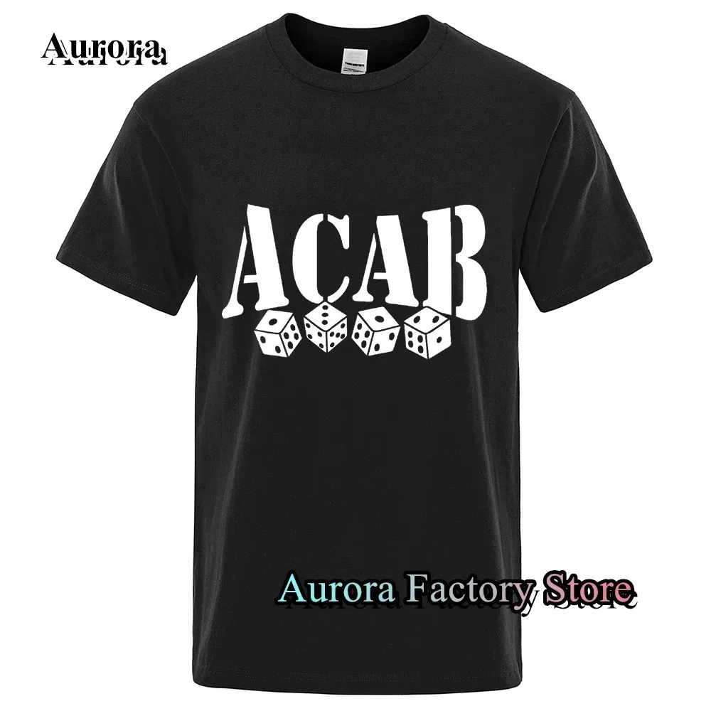 Summer Men Women Cotton T-Shirt ACAB 1312 Letter Printing Tops Tees Male Fashion Clothing Casual Short Sleeve Y2K Streetwear