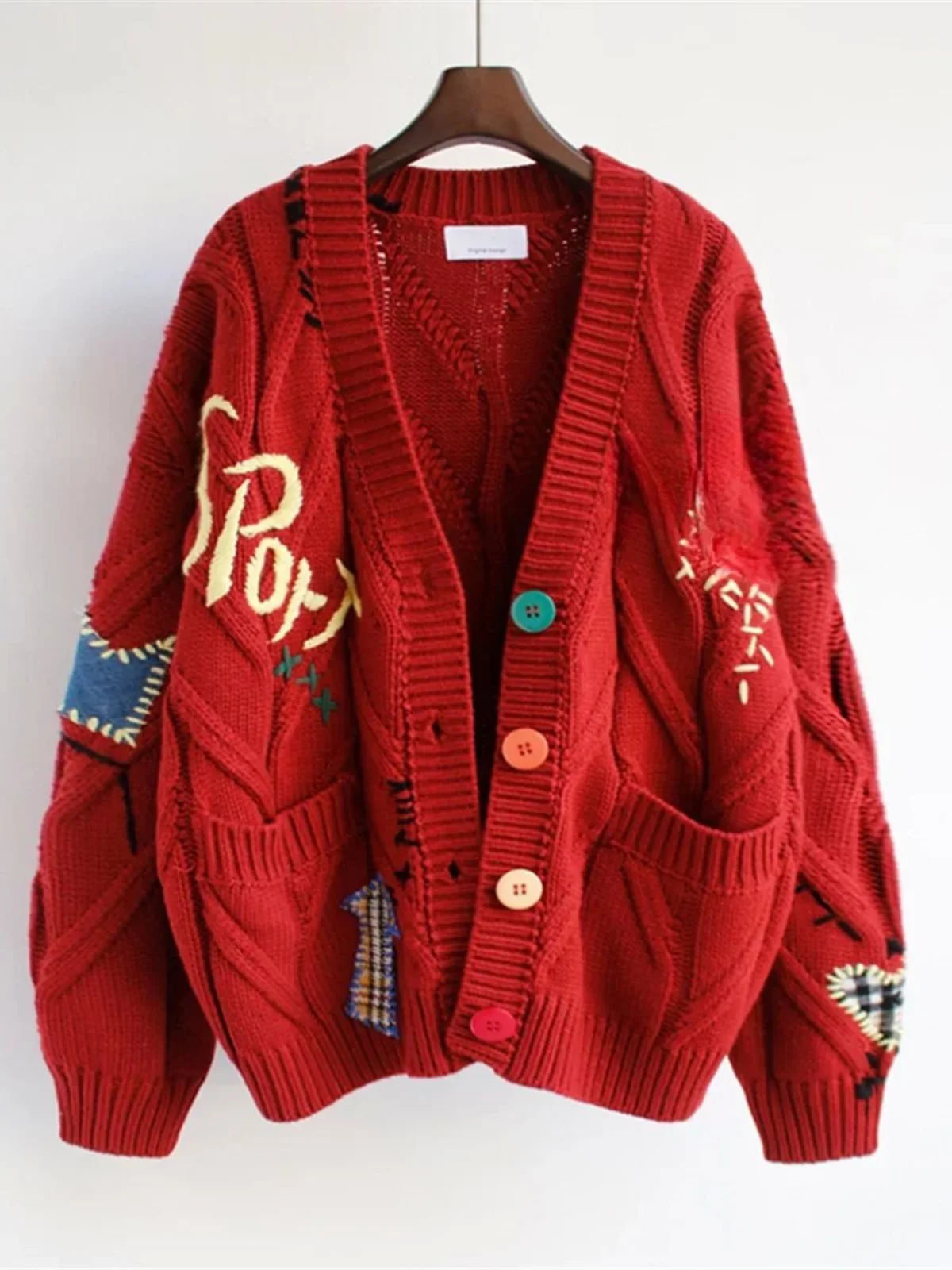 Haut ample décontracté v-ne bleu pour femmes, sweat-shirt Long Sve de rue, confortable et respirant, haut ample, printemps automne