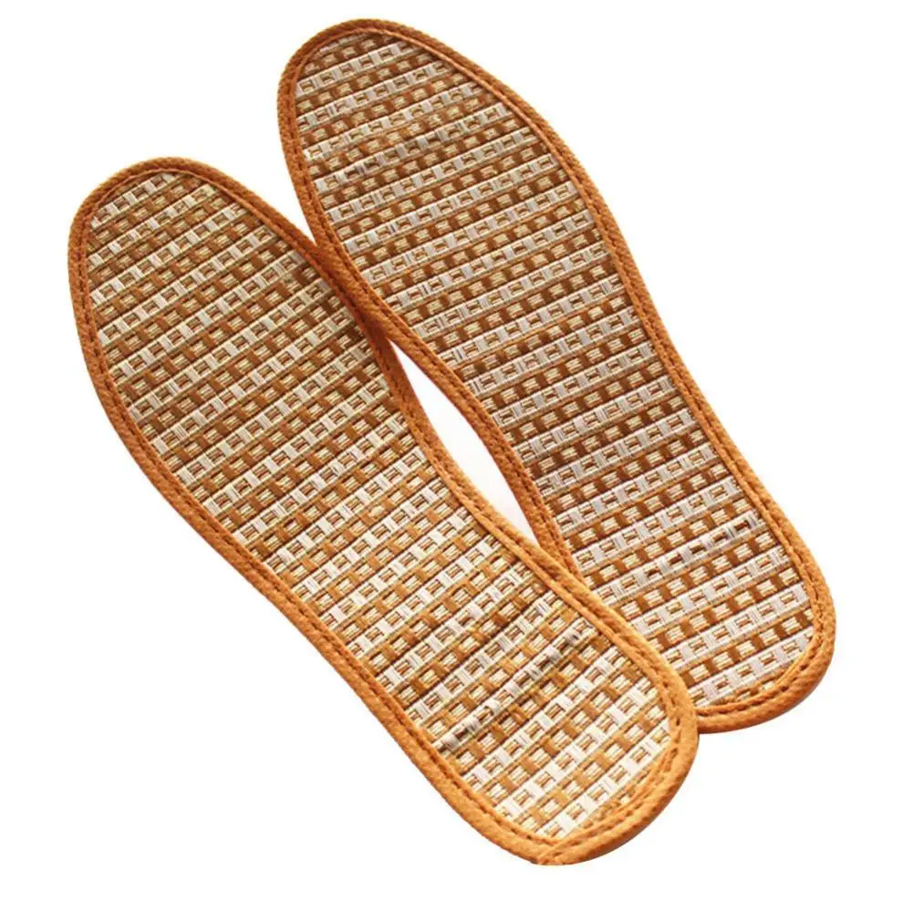 Insoles Women and Men 1 Pair Comfortable Breathable Anti-Bacterial Bamboo Charcoal Hand-Woven Shoe Pads Insoles Shoe Accessories