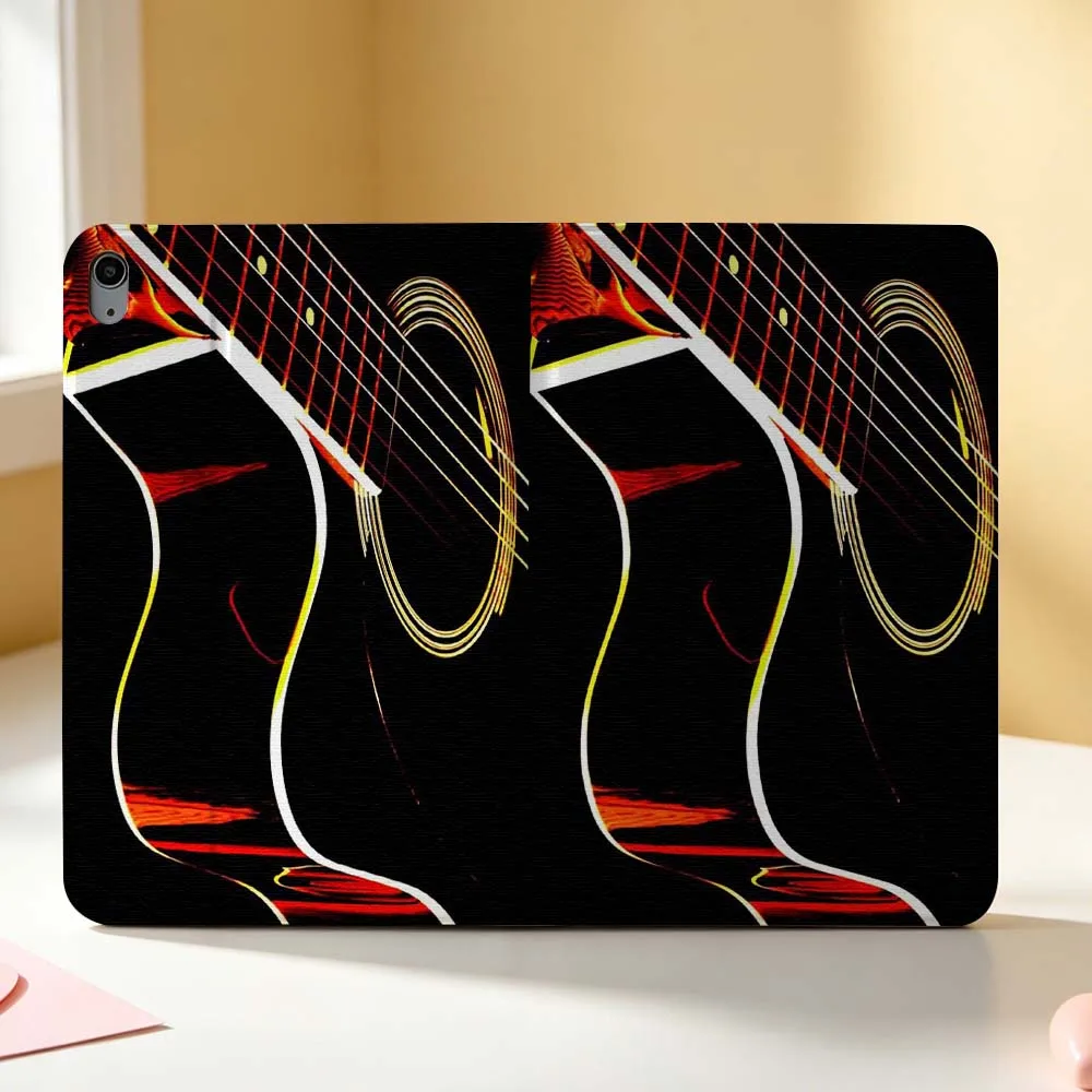 Guitar Strings Art Picture For Apple iPad Pro Mini Air A16 A17 A14 4 5 6 7 6th 12th Gen M5 11 13 M4 Pen Tray Tablet Case Soft