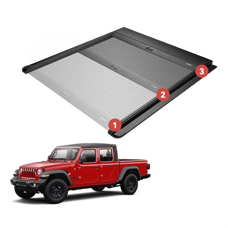 

4x4 Manual Pickup Truck Bed Locking Tonneau Cover Factory Price for Gladiator Including Running Boards