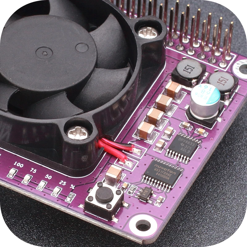 Nvarcher-Ventilateur de refroidissement Raspberry Pi, radiateur audio pour carte mère 4B/3B +