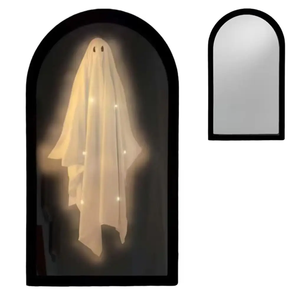 مرآة شبح الهالوين المخيفة تأثير إيري رواية ضوء الليل المخيف جو احتفالي إبداعي مرآة شبح الهولوغرام
