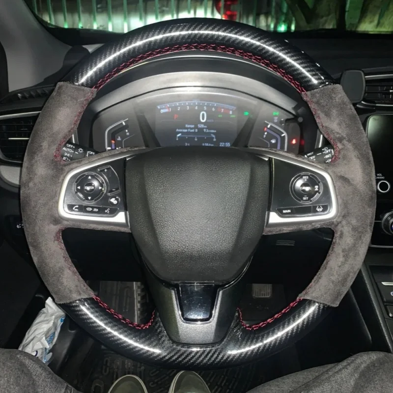 

Чехол для руля автомобиля из замши и карбона для Honda Civic 10, CR-V, CRV, Clarity 2016-2021