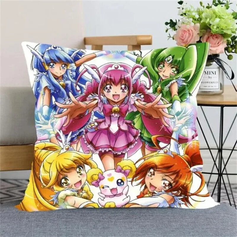 Anime Smile Precure! Pillow Cover Home Office Decorative Cushion Pillowcase