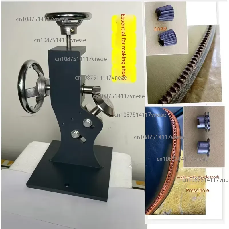 Handmade Shoe Sole Embossing Machine with Gear Motor Bearing Core Components 220V