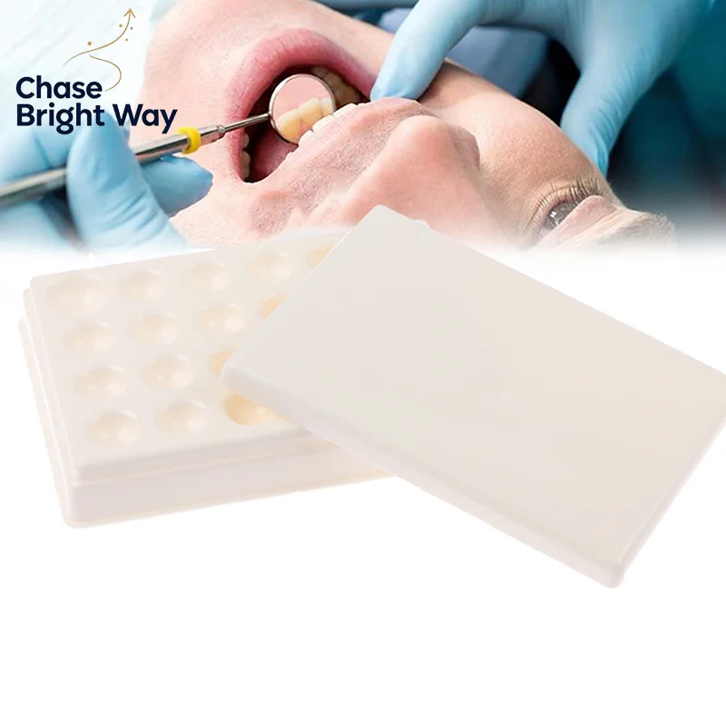 1PC With Cover Dental Lab Equipment Porcelain Mixing Watering Moisturizing Plate 24 Slot Ceramic Palette