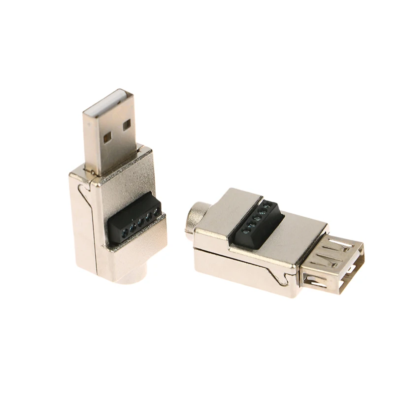 

1 Piece Metal Case USB 2.0 Male Female Phone Keyboard Mouse Fast Charging Wire Connector USB Solderless Plug DIY Wiring Terminal