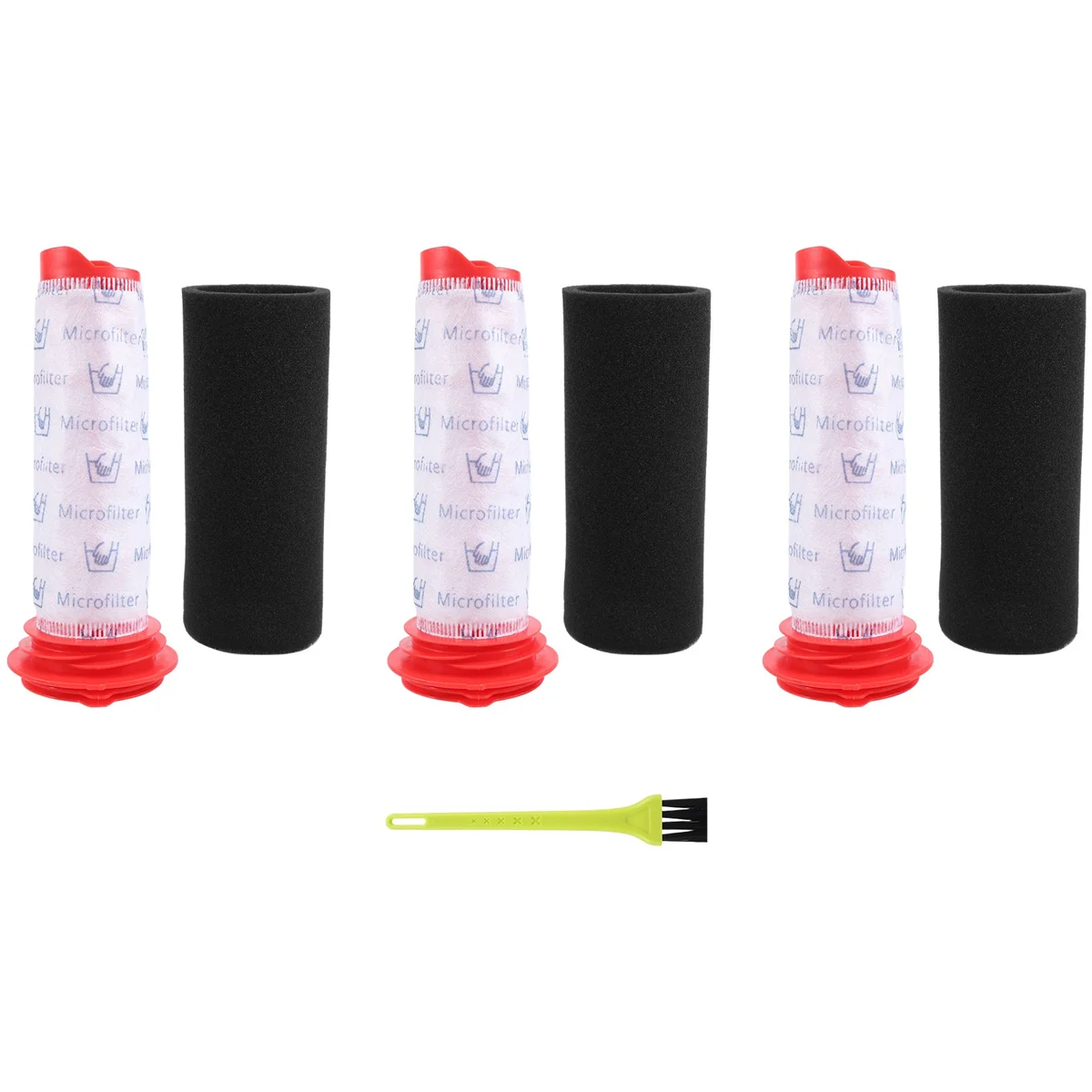 Replacement Filter Kit for Bosch Athlet, 3 Main Stick Filter + 3 Foam Athlet Filters for Bosch Cordless Vacuum Cleaner