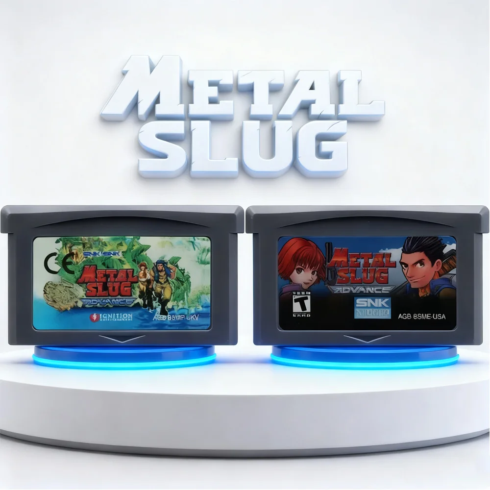 Metal Slug GBA Card 32 Bit Video Game Cartridge Console Card For Metal Slug Advance for GBA USA EUR Version
