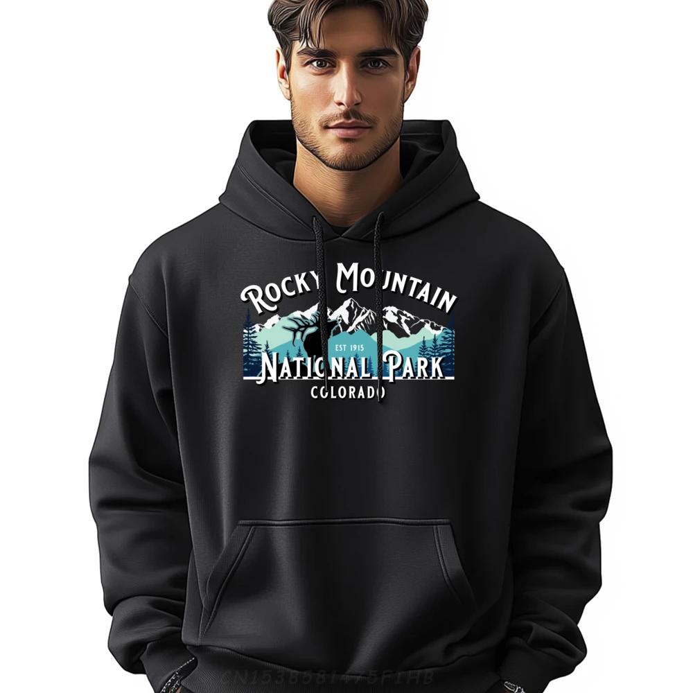 

Hoodies Vintage Rocky Mountain National Park Funny Leisure Long Sleeve Crewneck Mens Sweatshirt Graphic Tops
