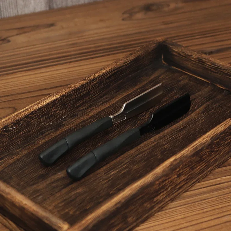 1/2 قطعة - حامل سكاكين حلاقة يدوية مستقيمة لحلاقة اللحية أداة تشذيب احترافية لقص الشعر خاص للشعر المستعار الحقيقي #5