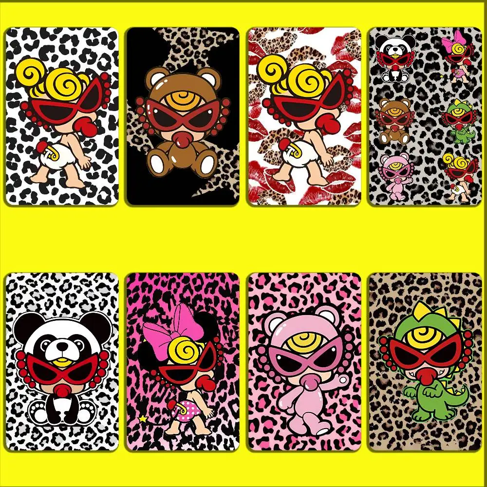 Leopard Print H-Hysteric M-Mini Card Stickers For Debit Bank Credit Cards Metro Bus Pass Sticker Decoration Cover Skin