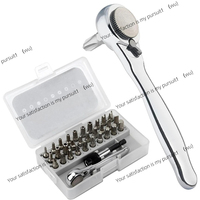 28/32 in 1 Mini Ratchet Wrench Set with Right Angle Offset 1/4\