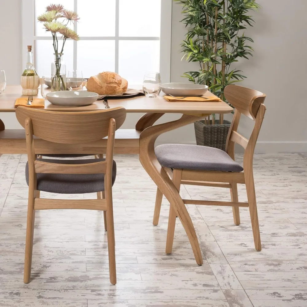 

Idalia Dining Chairs, 2-Pcs Set, Dark Grey / Oak Finish 21.02"D x 19.69"W x 30.91"H