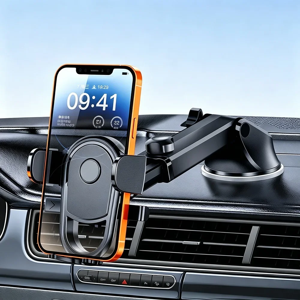 Auto-Handyhalterung mit starkem Saugnapf 360° °   Drehbare Armaturenbrett-/Windschutzscheiben-/Lüftungshalterung für Ihr Auto-Mobiltelefon.