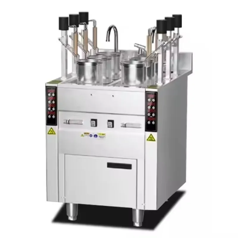 

Electric-Fired Pasta Cooker with Automatic Lift, Stainless Steel Noodle Boiler, Commercial Restaurant Equipment