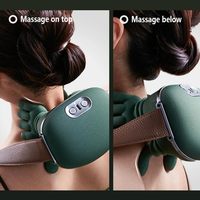 Bionic Heated Massager,Portable Shiatsu Neck and Back Massager,Electric Deep Tissue 4D Kneading Massage,Simulated Human Hand ﻿