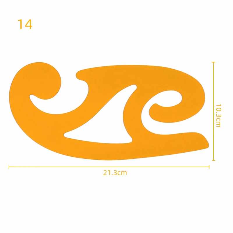 Règle de vêtement à courbe 1308S, multifonction, pour dessin et conception de nuage, 8 pièces