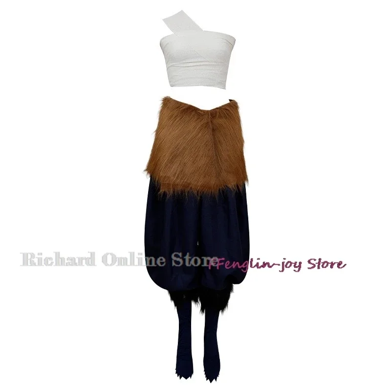 Anime Hashibira Inosuke Cosplay Costume Inosuke Uniform Wig Pig Mask Halloween Outfit For Women Sexual Genderswap Suit Pants