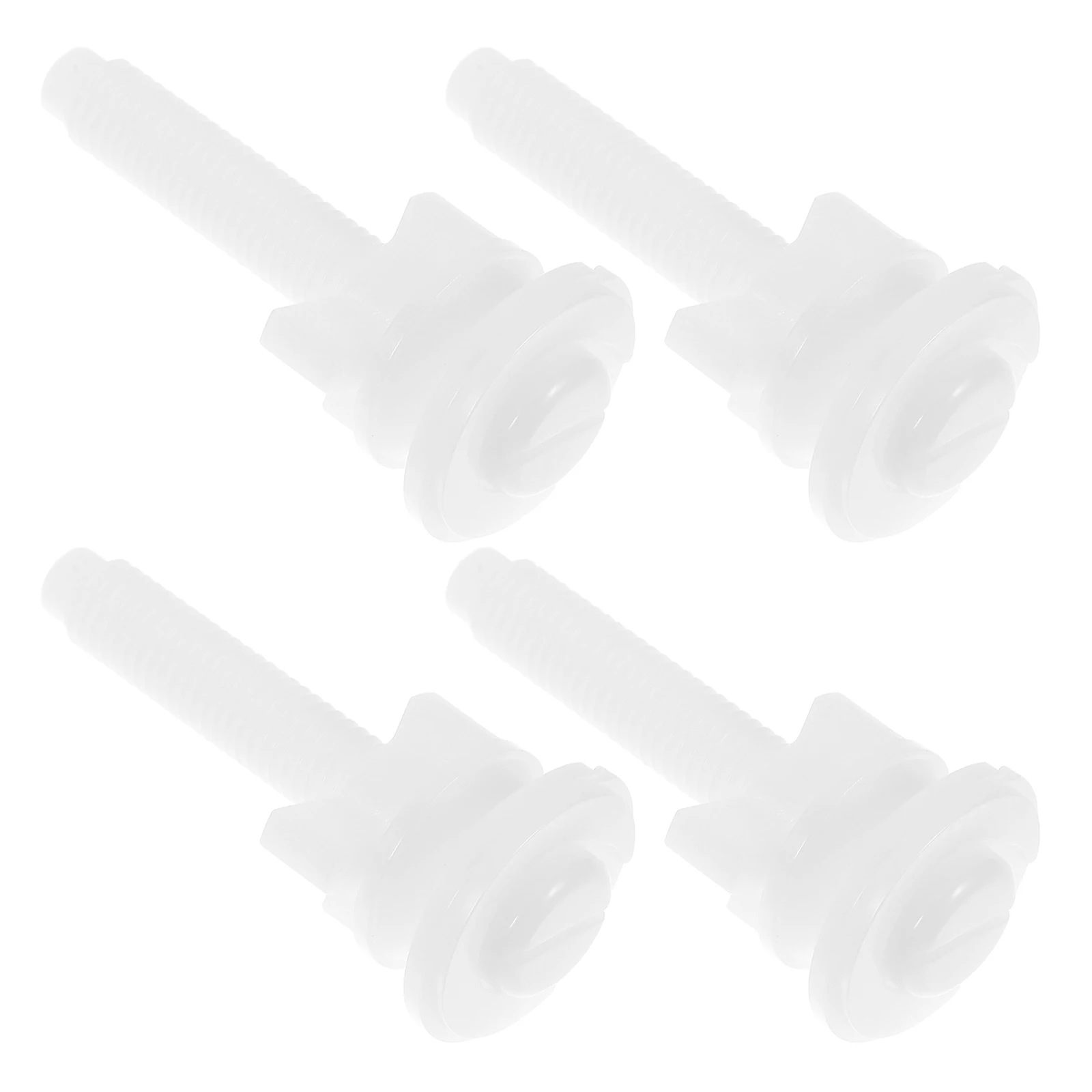 

4 Pcs Toilet Seat Mounting Screws Lid Fixator Cover Pom Plastic Replacement Durable Practical Easy Install Fine Workmanship