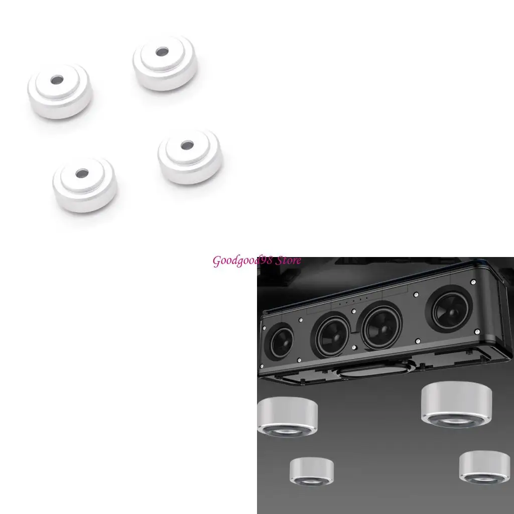 

4PCS NonSlip Speaker Feet Pad Rubber Base For Audios Systems Noise reductions W8EC