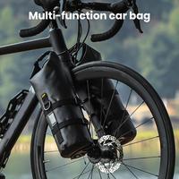 Bike Front Fork Bag Secure Mount 5L Bike Bag Waterproof Reflective Outdoor Cycling Long-Distance Travel Bag MTB Bicycle Pouch