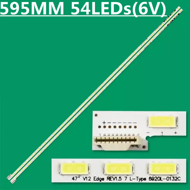 Tira de LED para iluminación trasera, accesorio para televisor de 47 ", V12 Edge 6922L-0017A 6922L-0018A 3D47A4000IC 47E650E 47E82R TC-L47ET5 LED47A4 LED47K560X3D LED47K560J3D