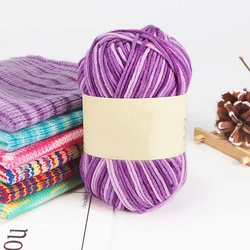 1Pc 50g Colorful Milk Cotton yarn for hand knitting section dyed Crochet Yarn Hook Shoes bag line Knit sweater blanket threads