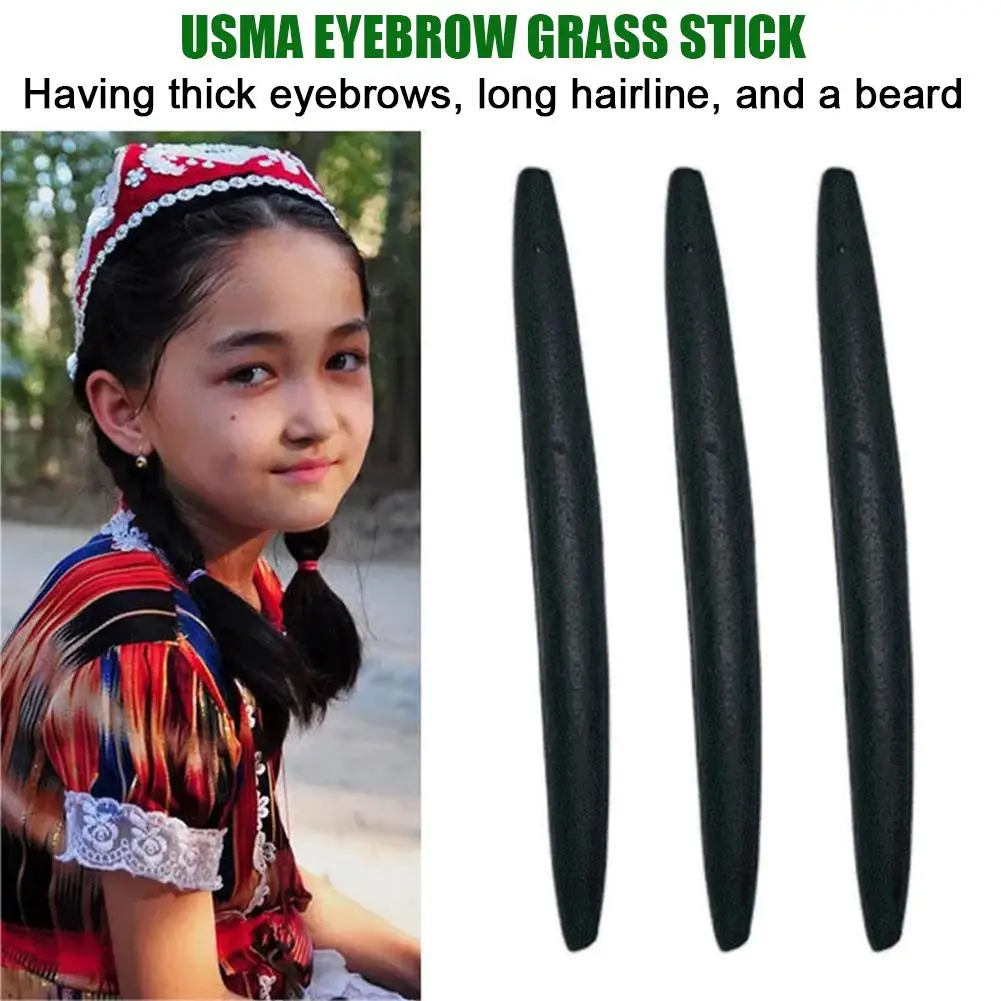 Usma Grass Stick Growth Hairline Mascara, Cabelo preto, Cabelo grosso Promover o crescimento da sobrancelha, 10Pcs