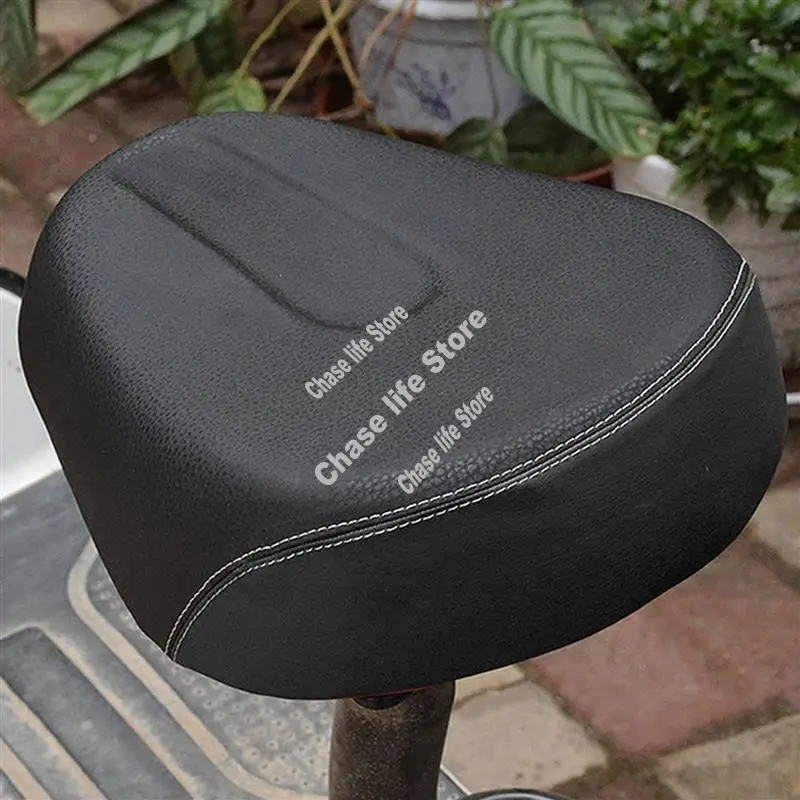 

New Hot 2X E-Bike Saddle Widen Four-Spring MTB Bike Saddles Soft Pad Electric Bikes Tricycle Scooter Seat Cycling Parts,Black