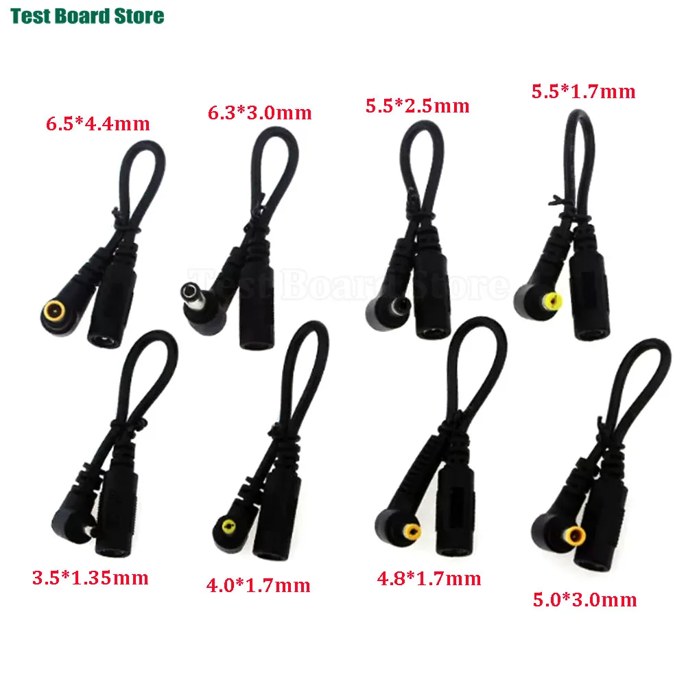 DC5.5*2.1/2.5mm Female to Male 3.5*1.35 4.0*1.7 4.8*1.7 5.0*3.0 5.5*1.7 5.5*2.5 6.3x3.0mm DC Power Connector Adapter Cable 15cm