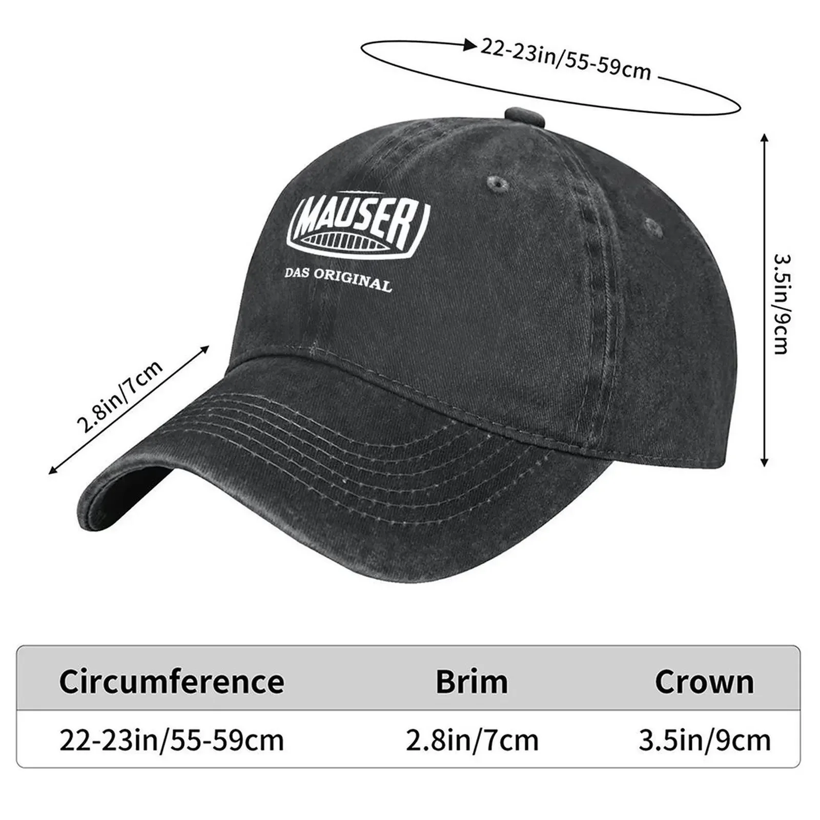 New mauser logo Merchandise Baseball Cap golf hat genuine Golf Cap Anime Hat hats on offer Designer Man Women's